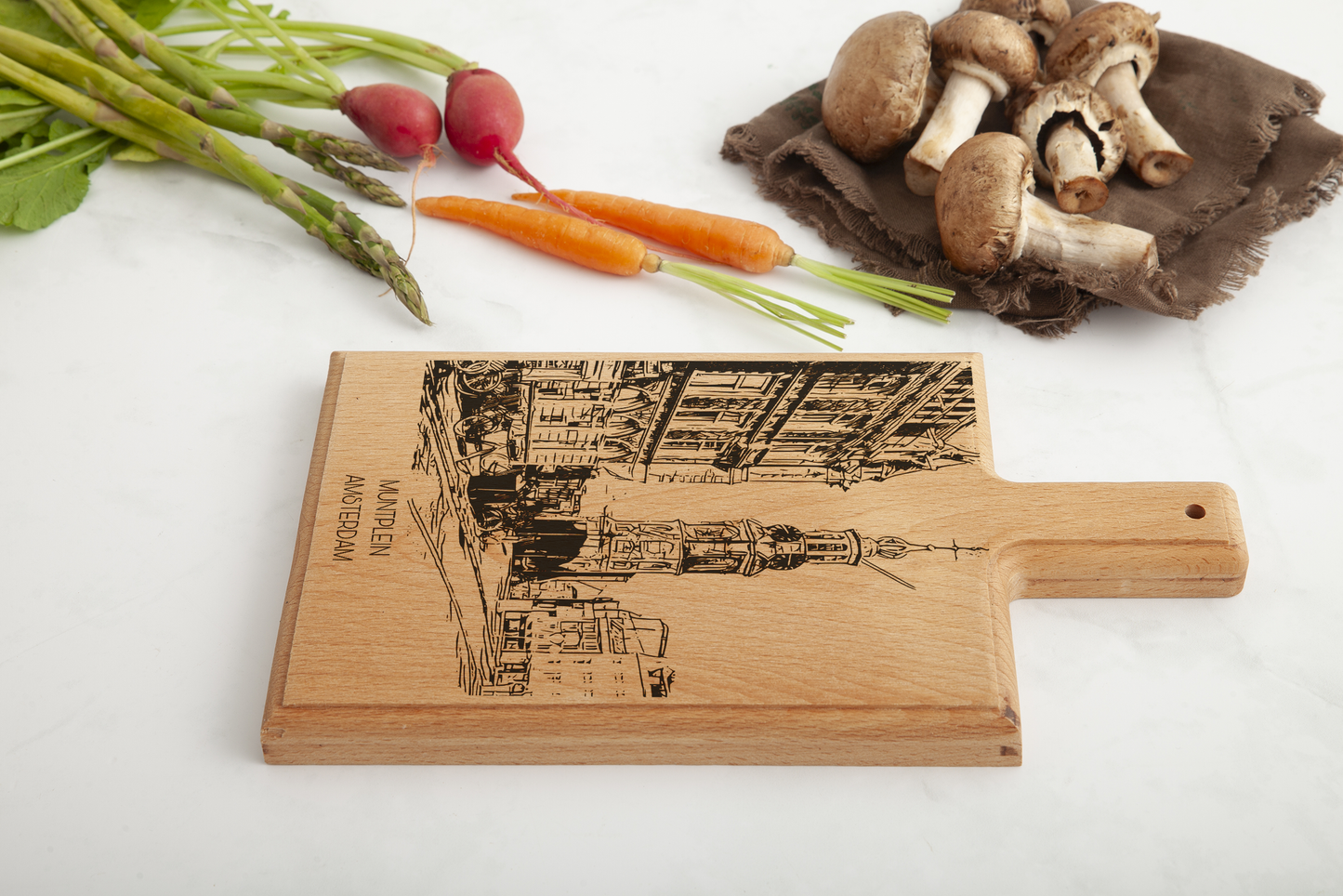 Amsterdam Muntplein Cheese Board - Beech Wood