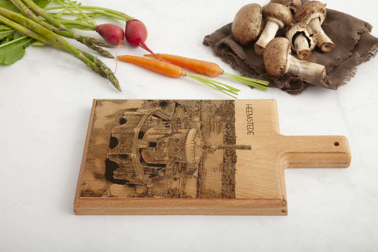 Heemstede De Cruquius – Handmade Beechwood Serving & Cheese Board (28 × 15 cm)