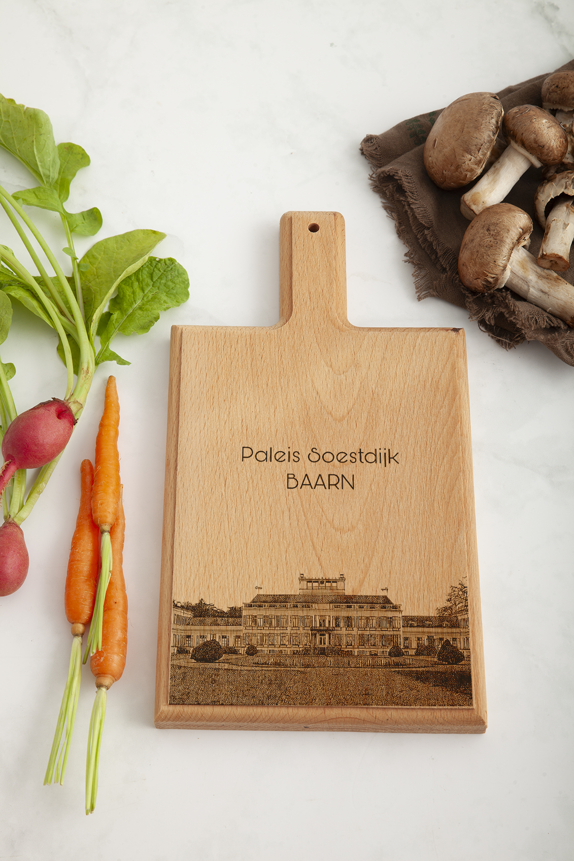 Paleis Soestdijk Baarn – Handmade Beechwood Serving & Cheese Board (28 × 15 cm)