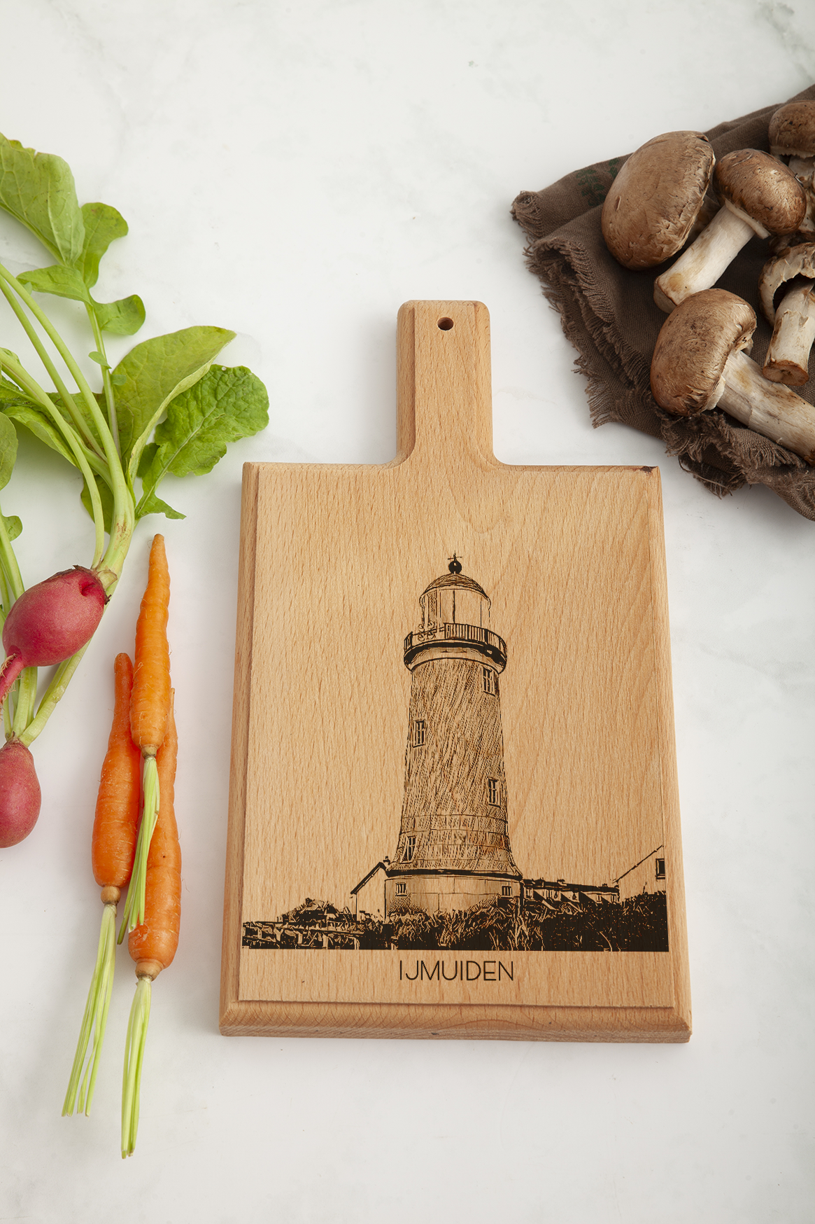 Lage Vuurtoren van IJmuiden Cheese Board - Beech Wood