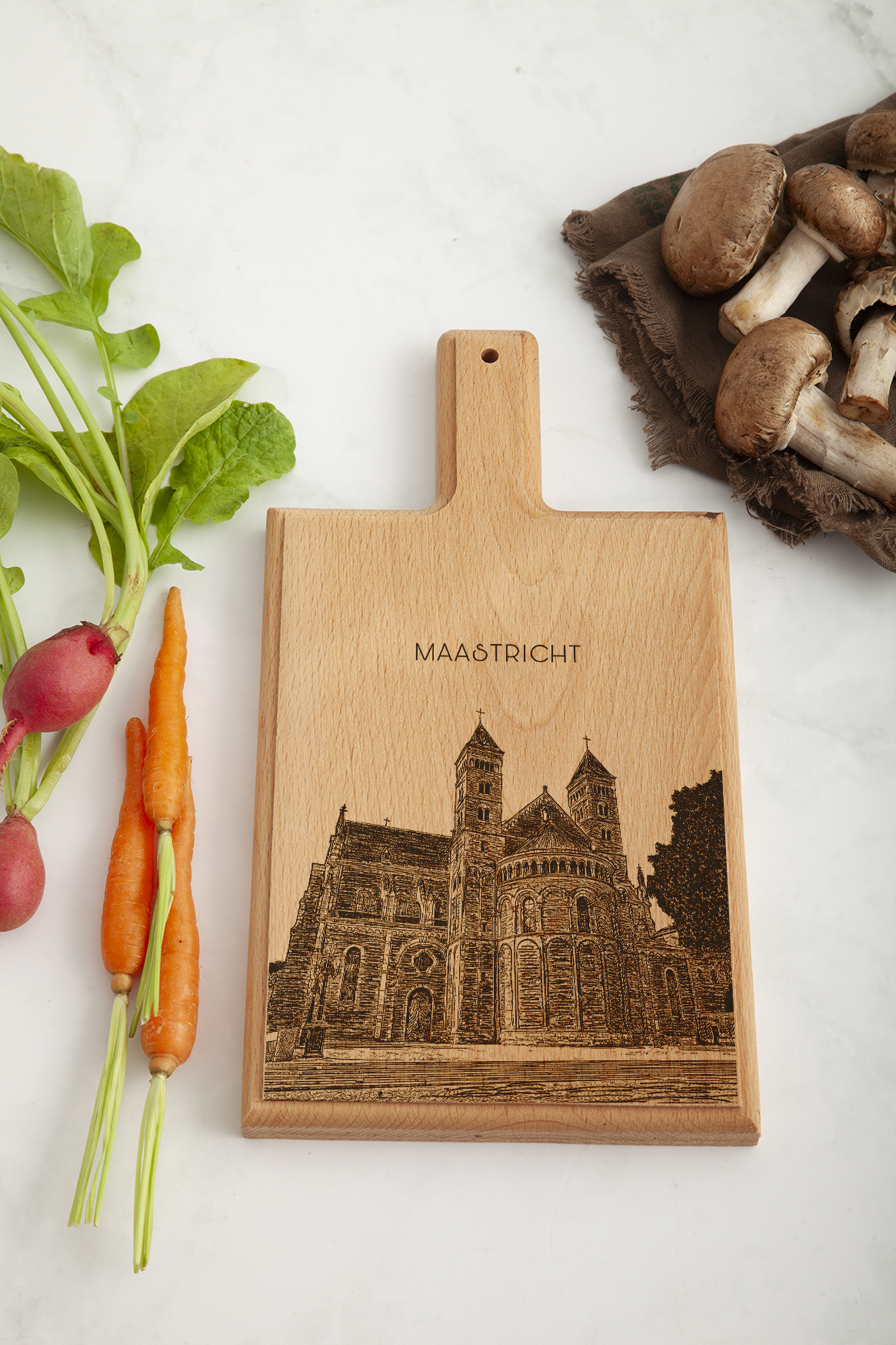 Maastricht , St. Servaas Basilica Cheese Board - Beech Wood