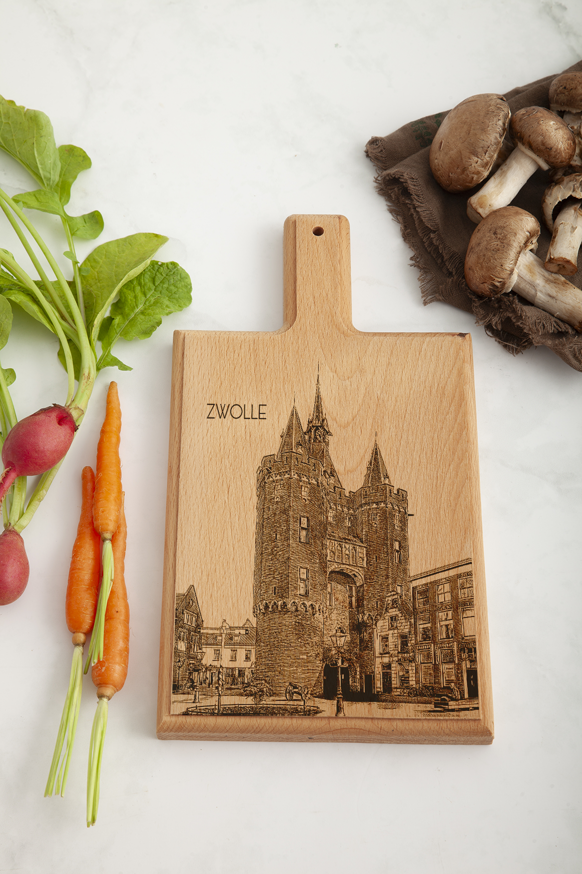 Zwolle Sassenpoort Cheese Board - Beech Wood