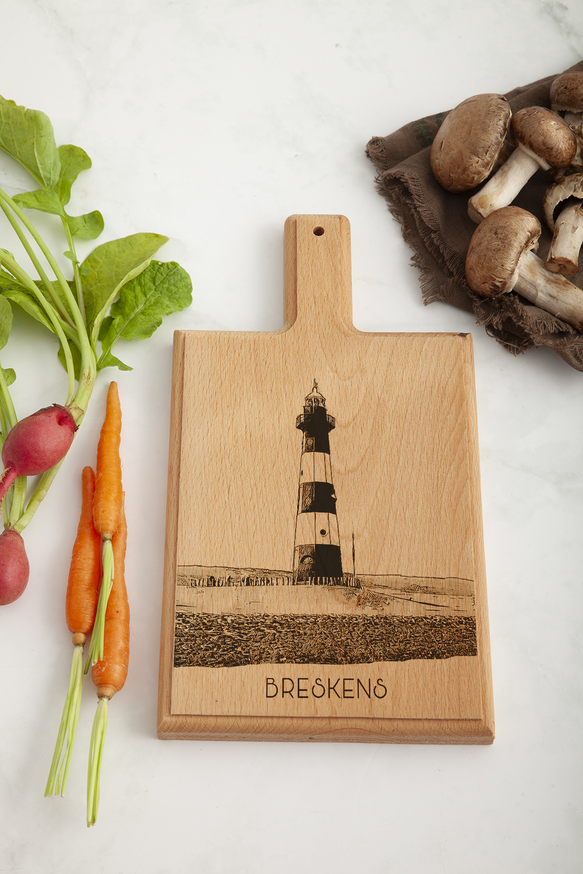 Breskens Vuurtoren Cheese Board - Beech Wood
