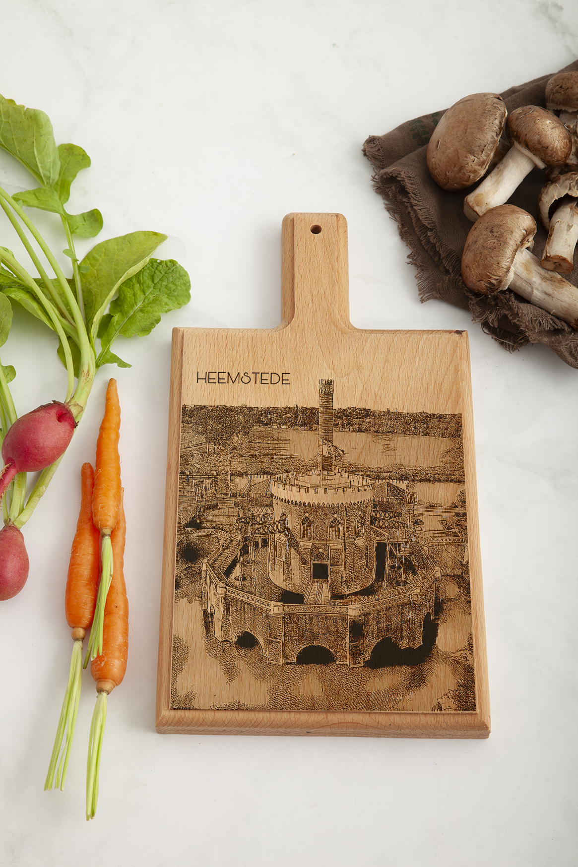 Heemstede De Cruquius – Handmade Beechwood Serving & Cheese Board (28 × 15 cm)