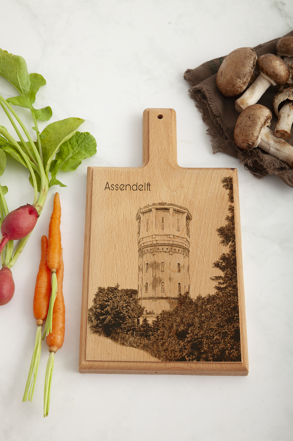 Assendelft Watertoren Cheese Board - Beech Wood