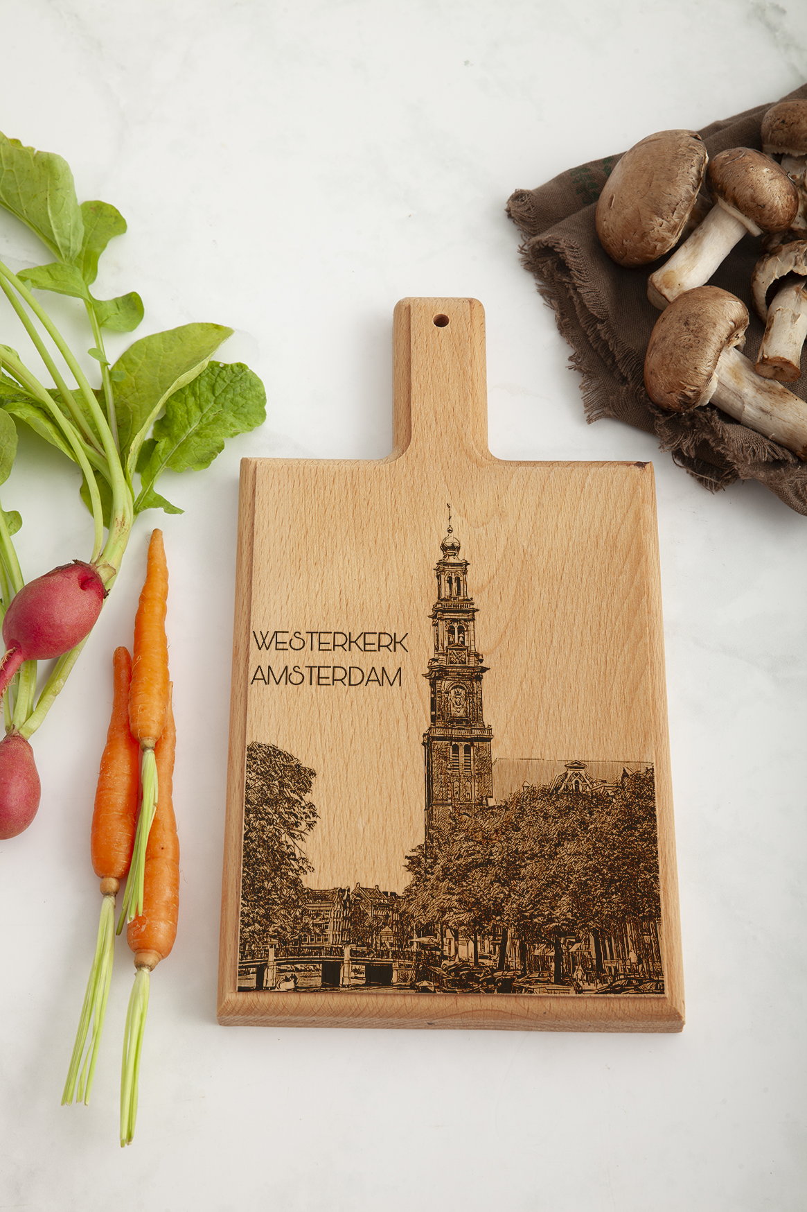 Amsterdam Westerkerk Cheese Board - Beech Wood