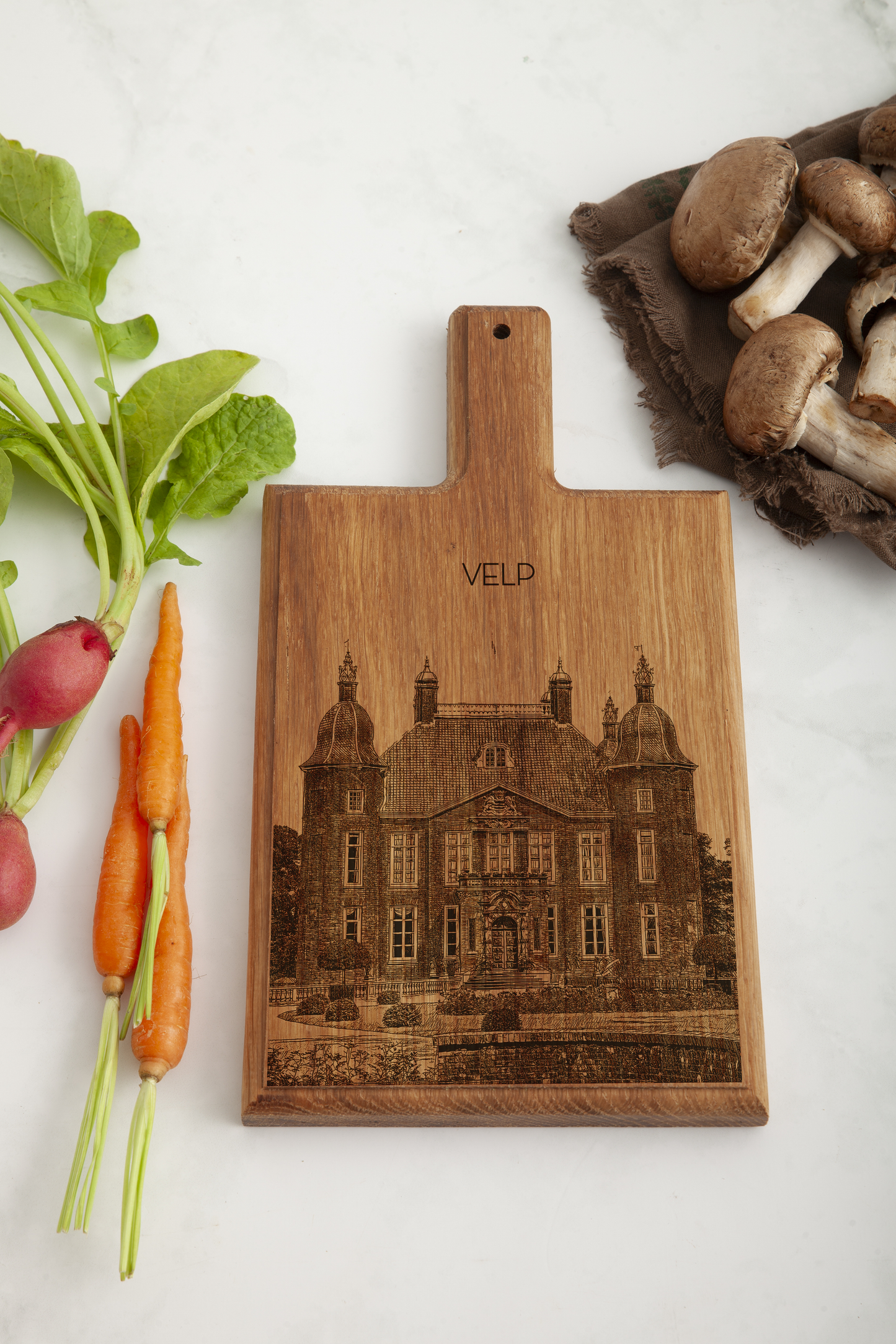 Velp Kasteel Biljoen – Handmade Beechwood Serving & Cheese Board (28 × 15 cm)
