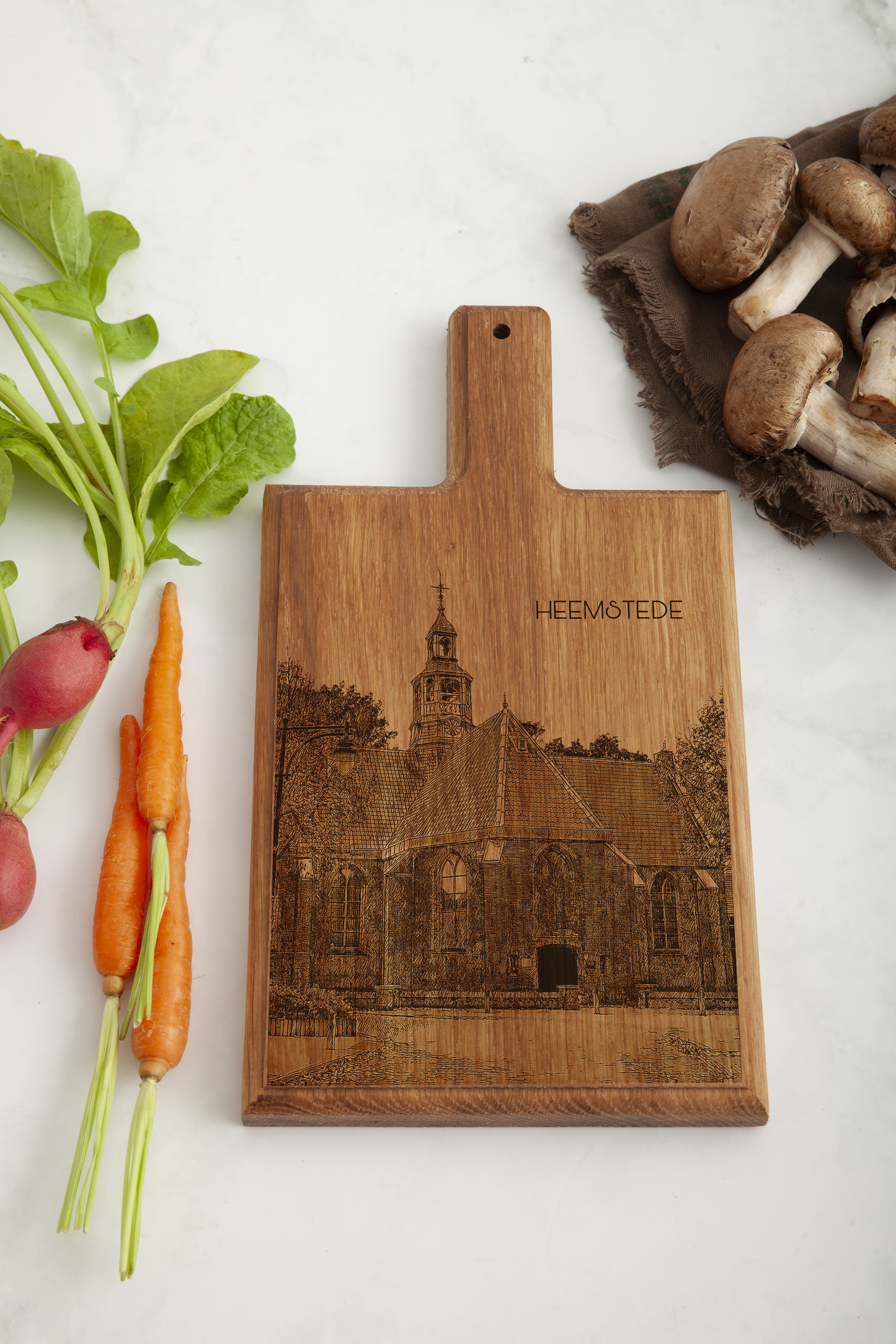 Heemstede Oude Kerk – Handmade Beechwood Serving & Cheese Board (28 × 15 cm)