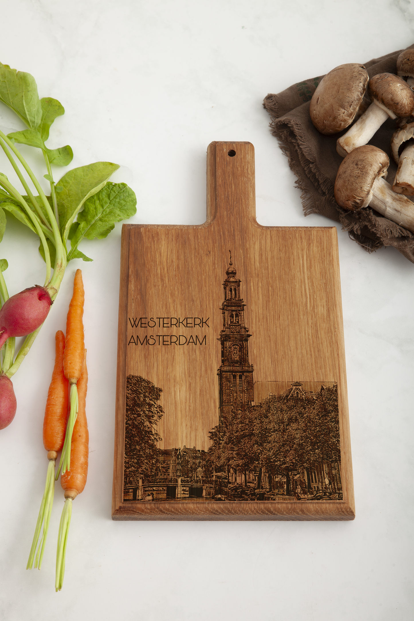 Amsterdam Westerkerk Cheese Board - Beech Wood