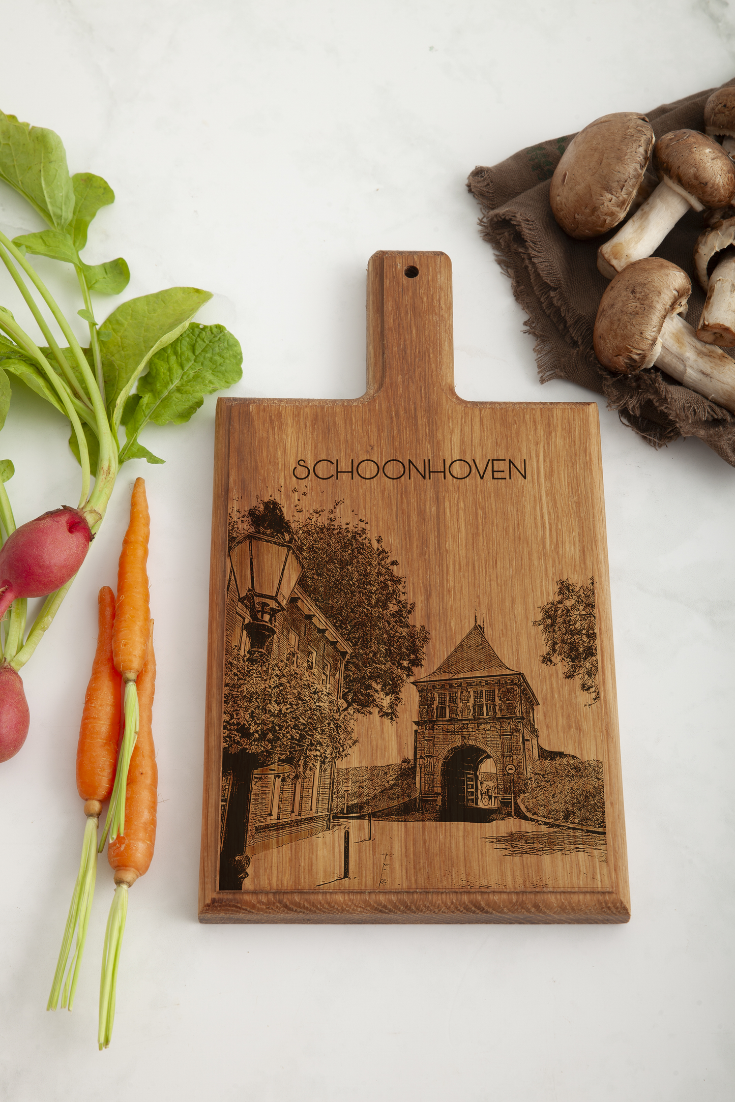 Schoonhoven – Handgemaakte Beukenhouten Serveer- & Kaasplank (28 × 15 cm)