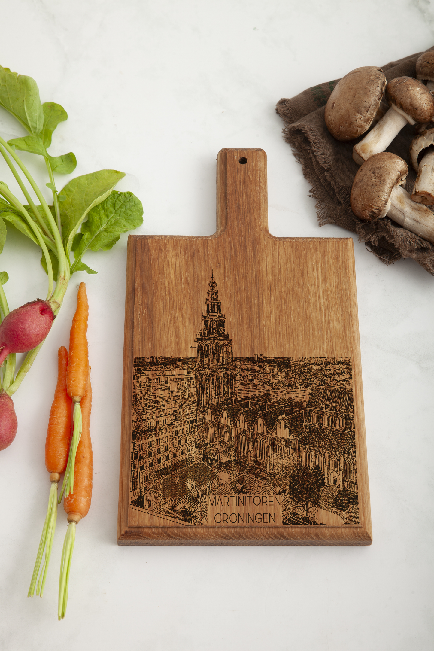 Groningen Martinitoren Cheese Board - Beech Wood