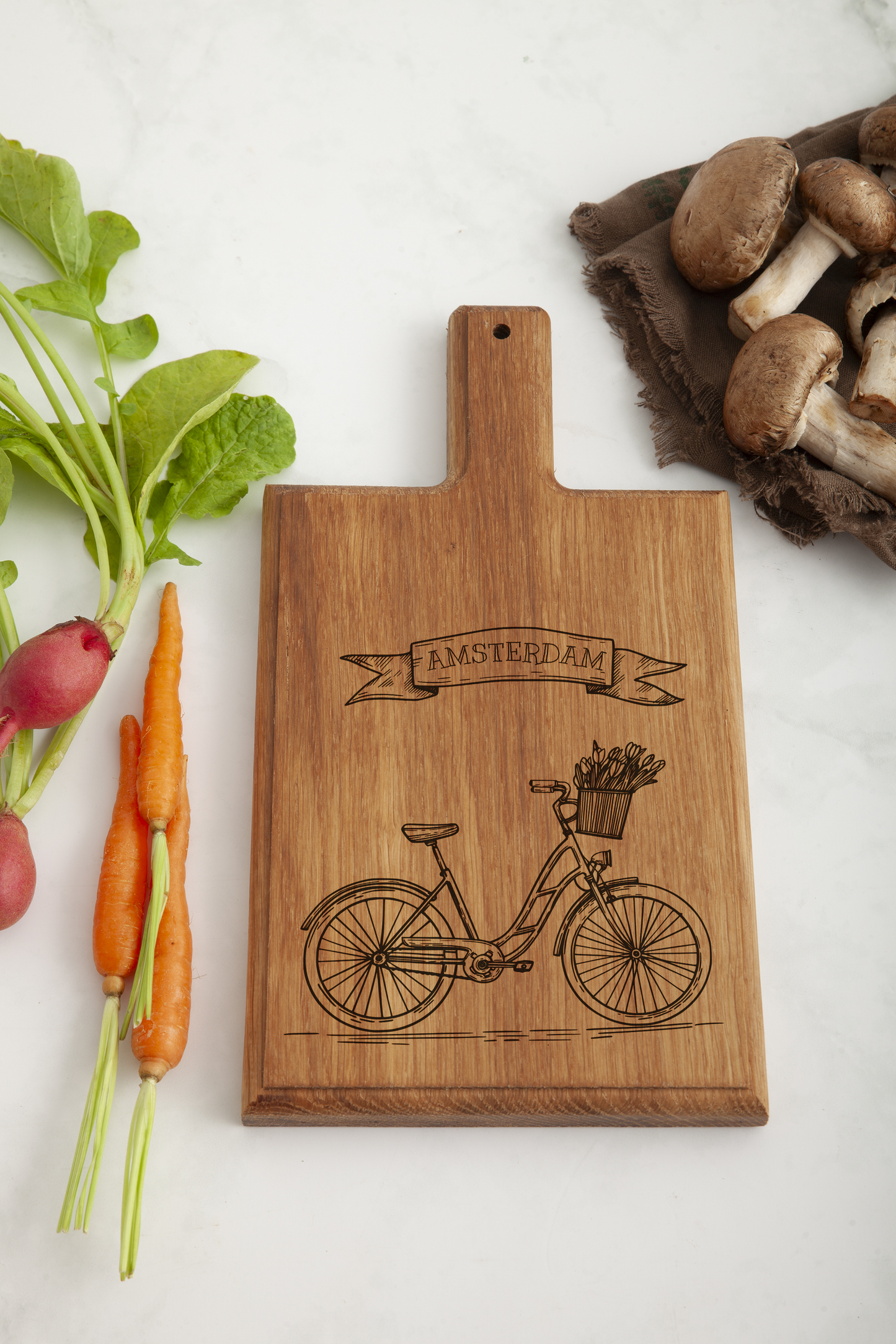 Amsterdam Bicycle Cheese Board - Beech Wood