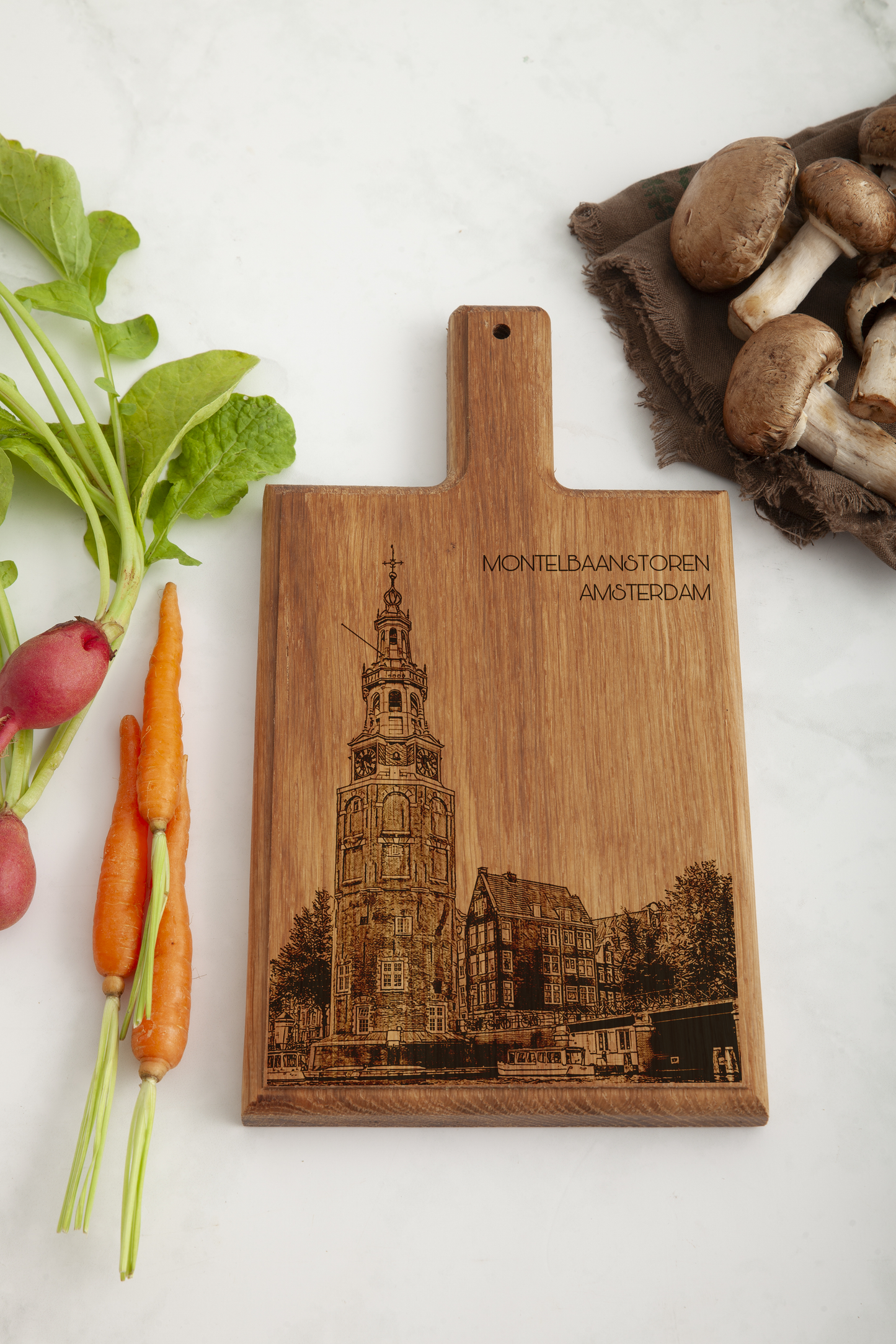 Amsterdam Montelbaanstoren Cheese Board - Beech Wood