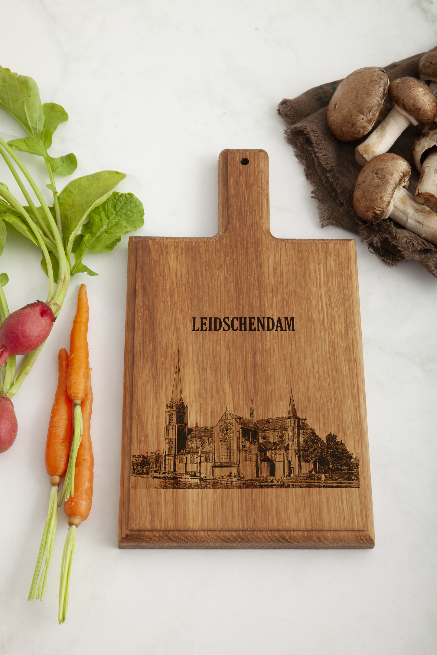 Leidschendam Petrus en Pauluskerk Cheese Board - Beech Wood
