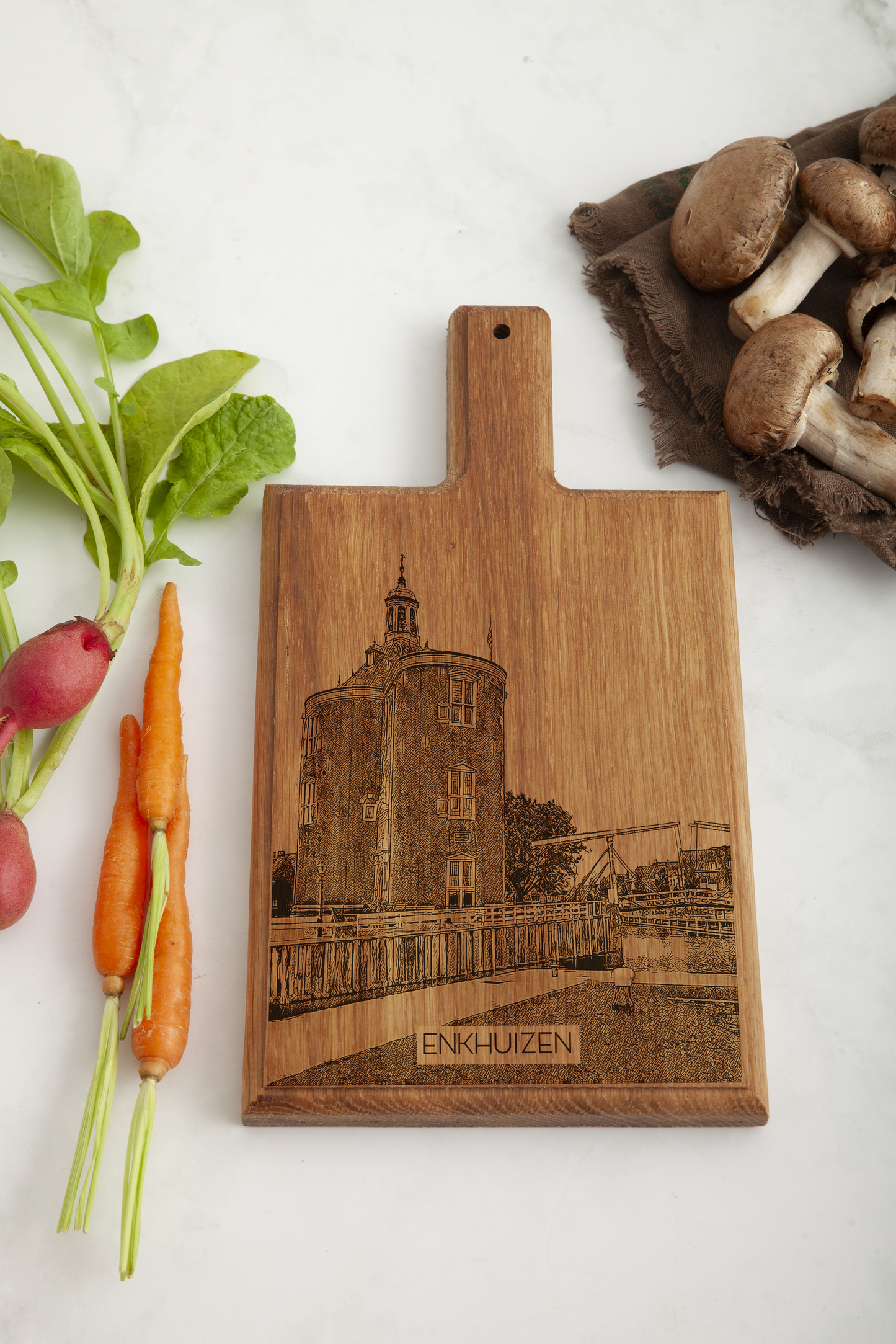 Enkhuizen – Handmade Beechwood Serving & Cheese Board (28 × 15 cm)