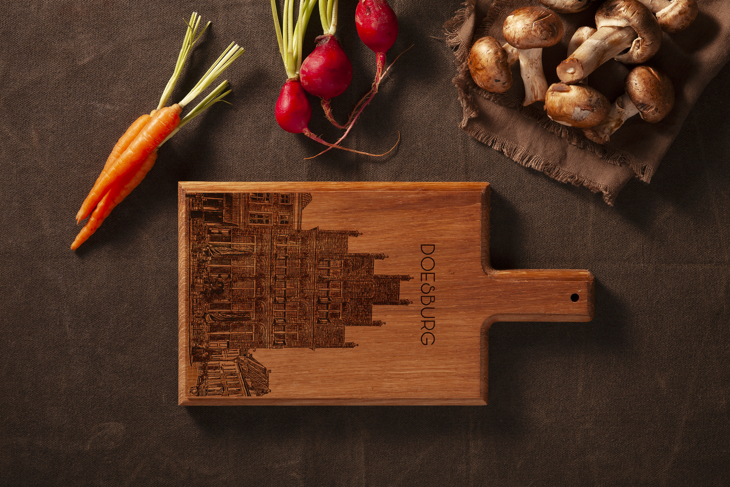Doesburg – Handmade Beechwood Serving & Cheese Board (28 × 15 cm)