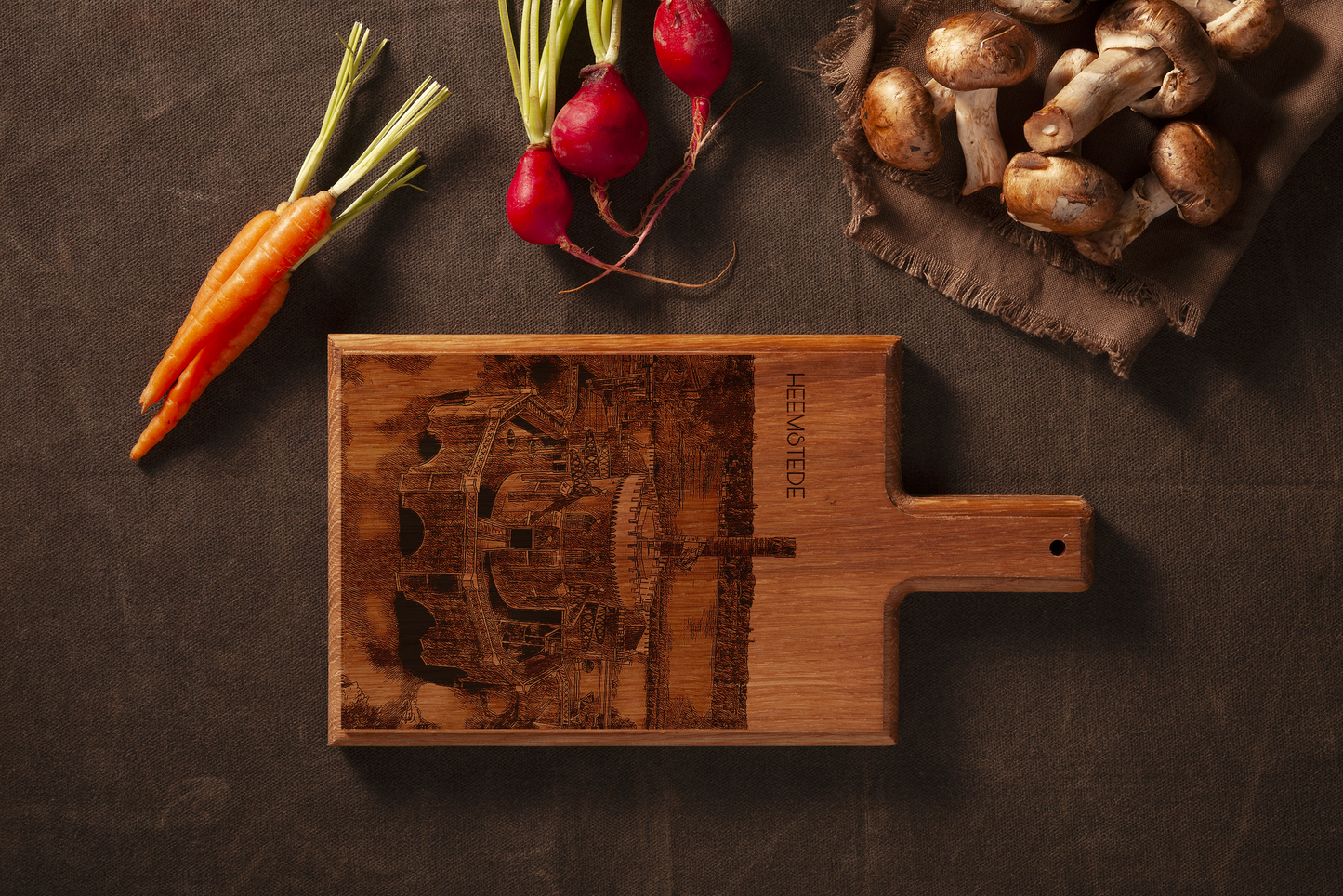 Heemstede De Cruquius – Handmade Beechwood Serving & Cheese Board (28 × 15 cm)