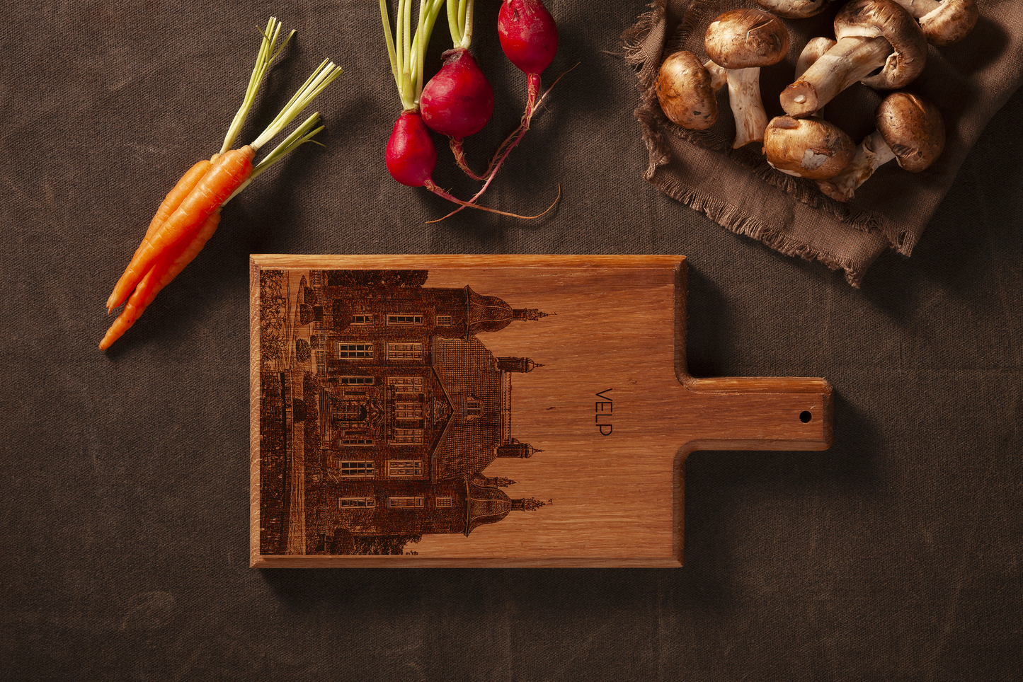Velp Kasteel Biljoen – Handmade Beechwood Serving & Cheese Board (28 × 15 cm)