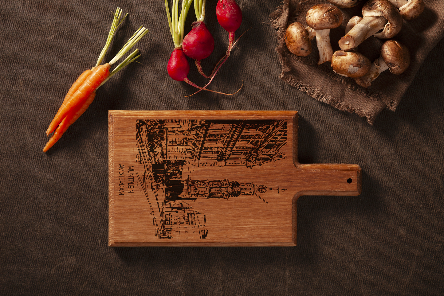 Amsterdam Muntplein Cheese Board - Beech Wood