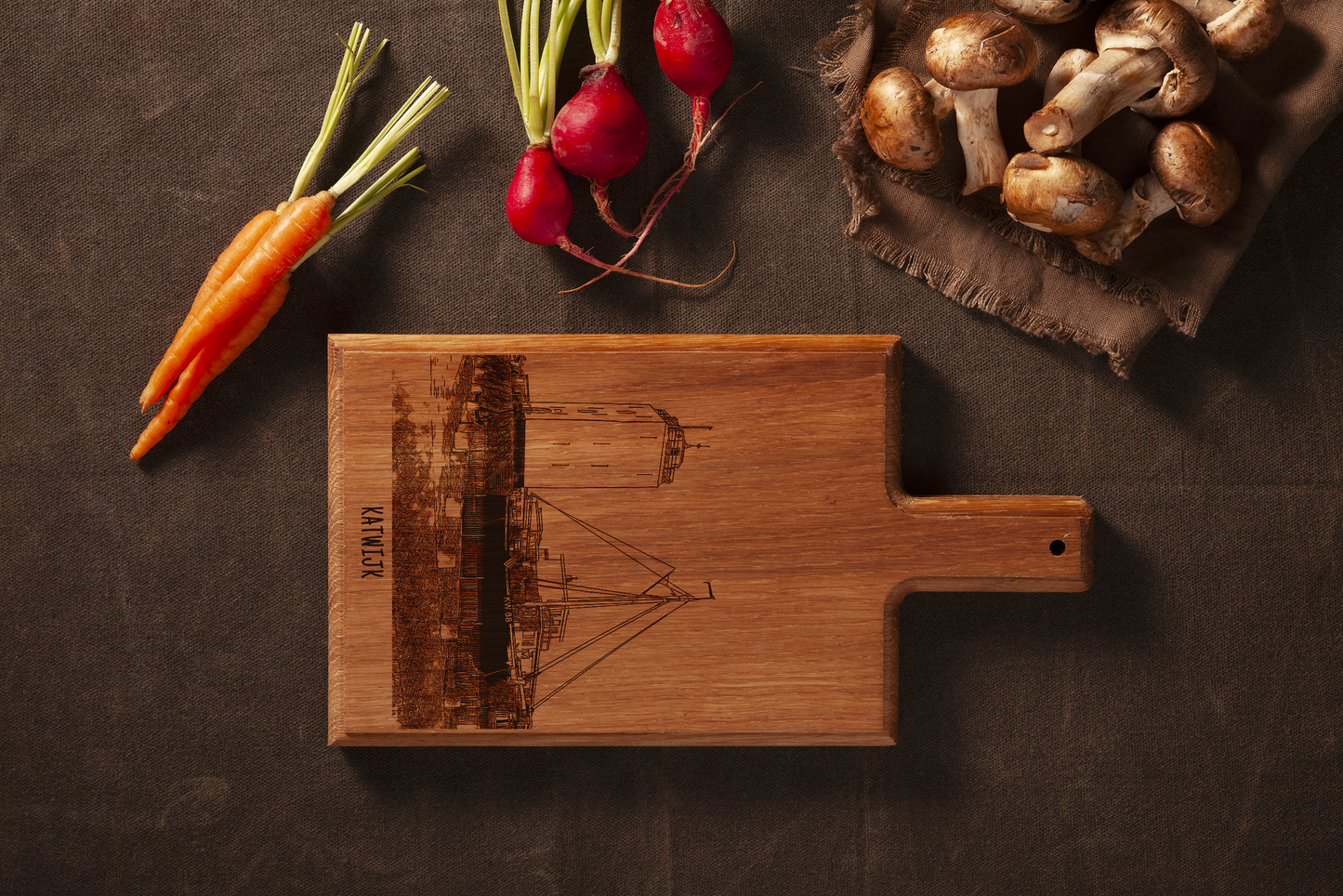 KATWIJK KW88 HANDMADE , ENGRAVED CHEESE BOARD