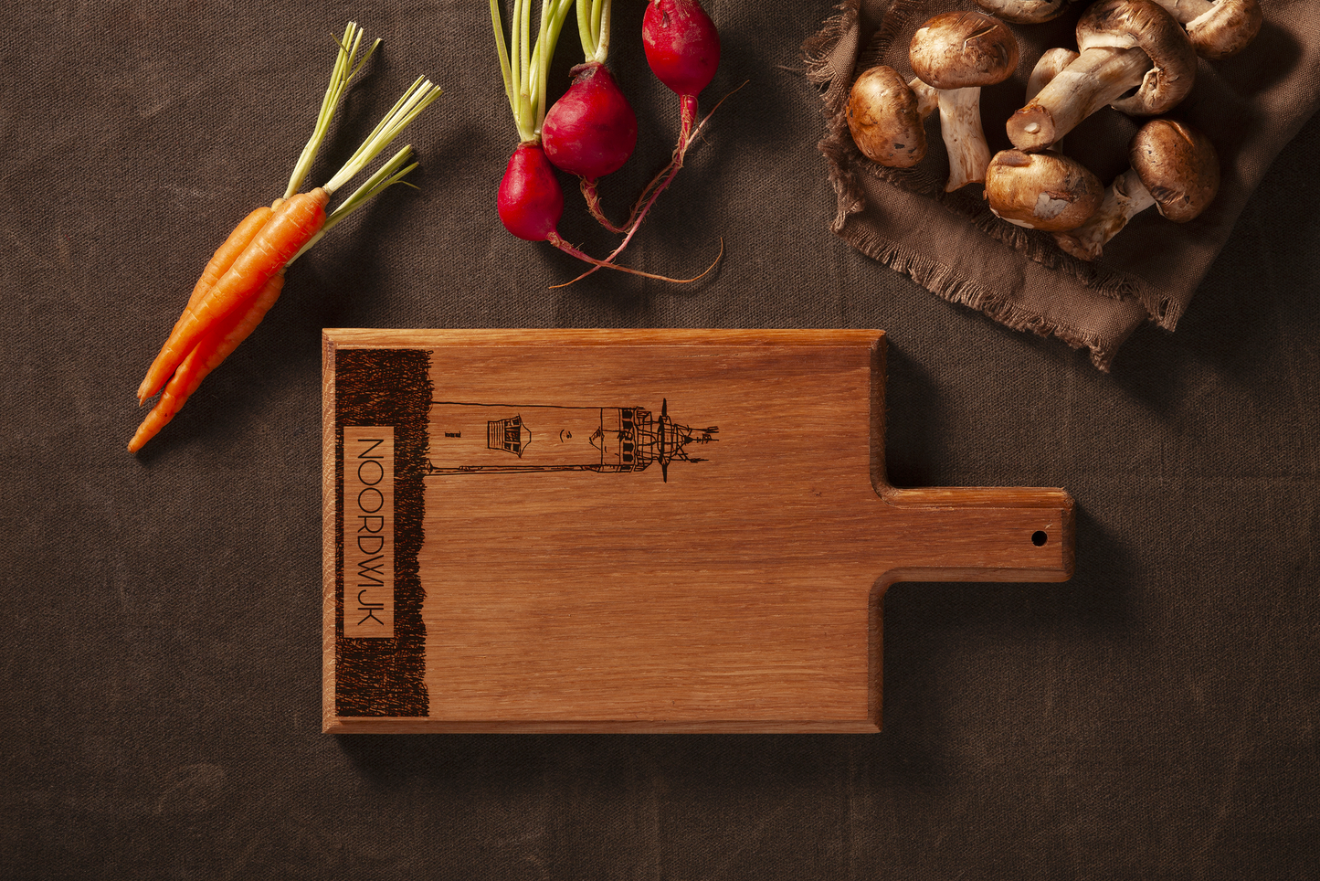 Noordwijk Vuurtoren Cheese Board - Beech Wood