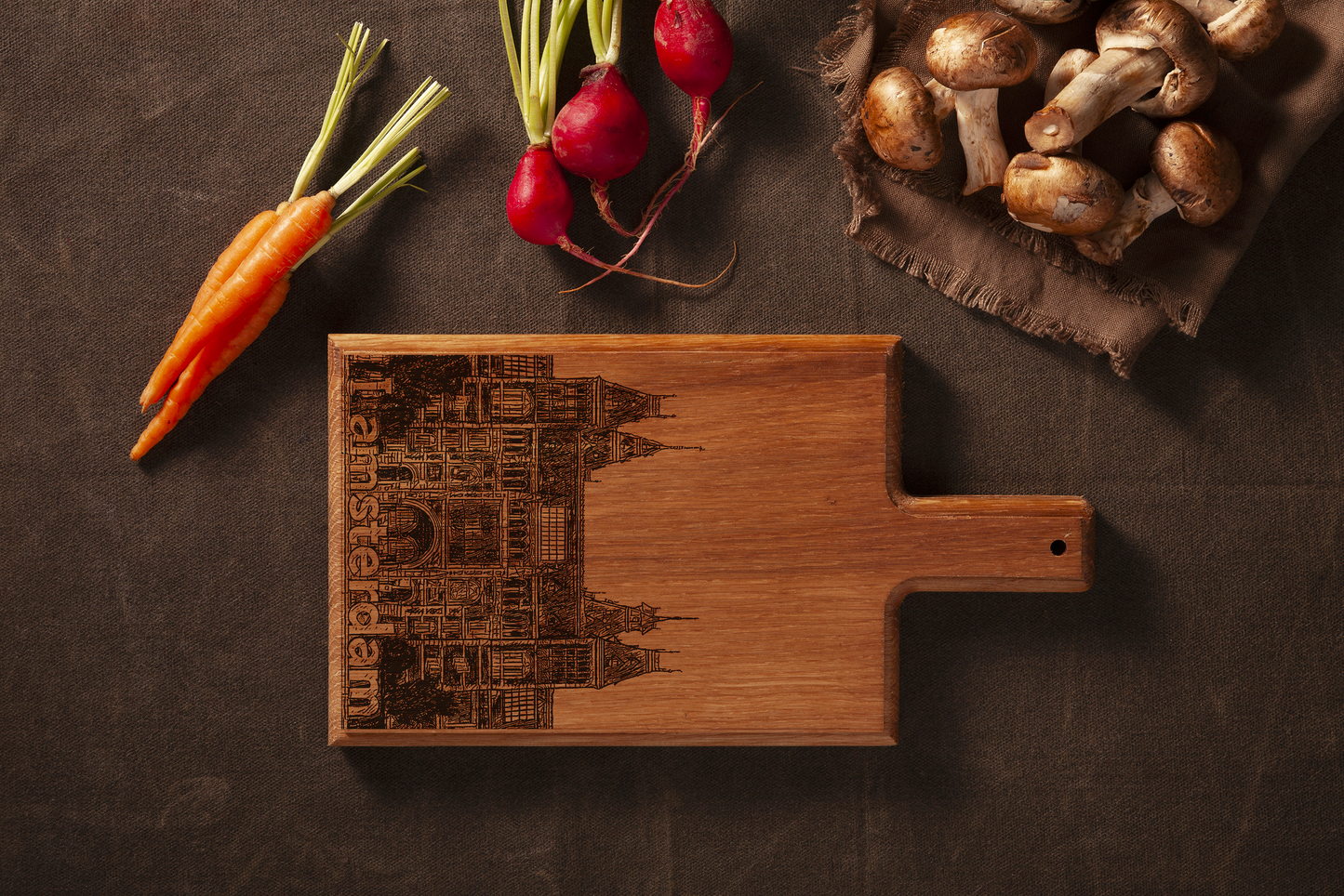 Amsterdam Museumplein Cheese Board - Beech Wood