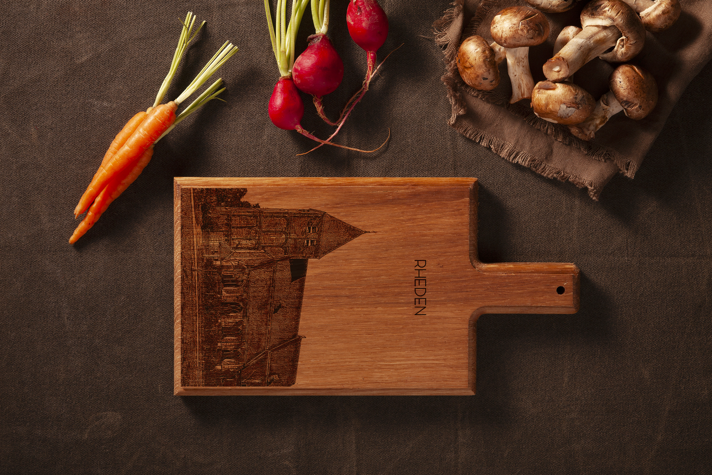 Rheden – Handgemaakte Beukenhouten Serveer- & Kaasplank (28 × 15 cm)