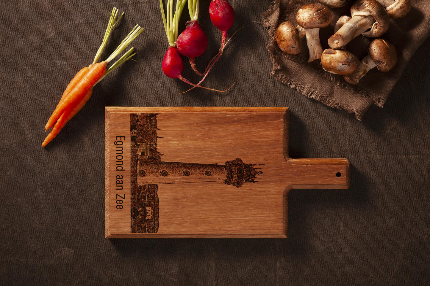 Egmond aan Zee Vuurtoren Cheese Board - Beech Wood