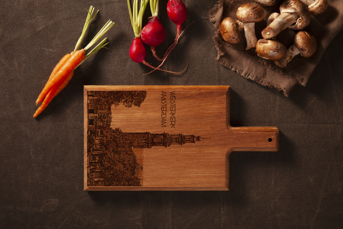 Amsterdam Westerkerk Cheese Board - Beech Wood