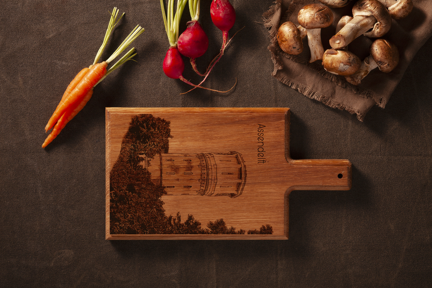 Assendelft Watertoren Cheese Board - Beech Wood