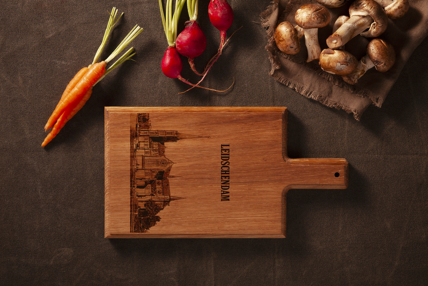 Leidschendam Petrus en Pauluskerk Cheese Board - Beech Wood