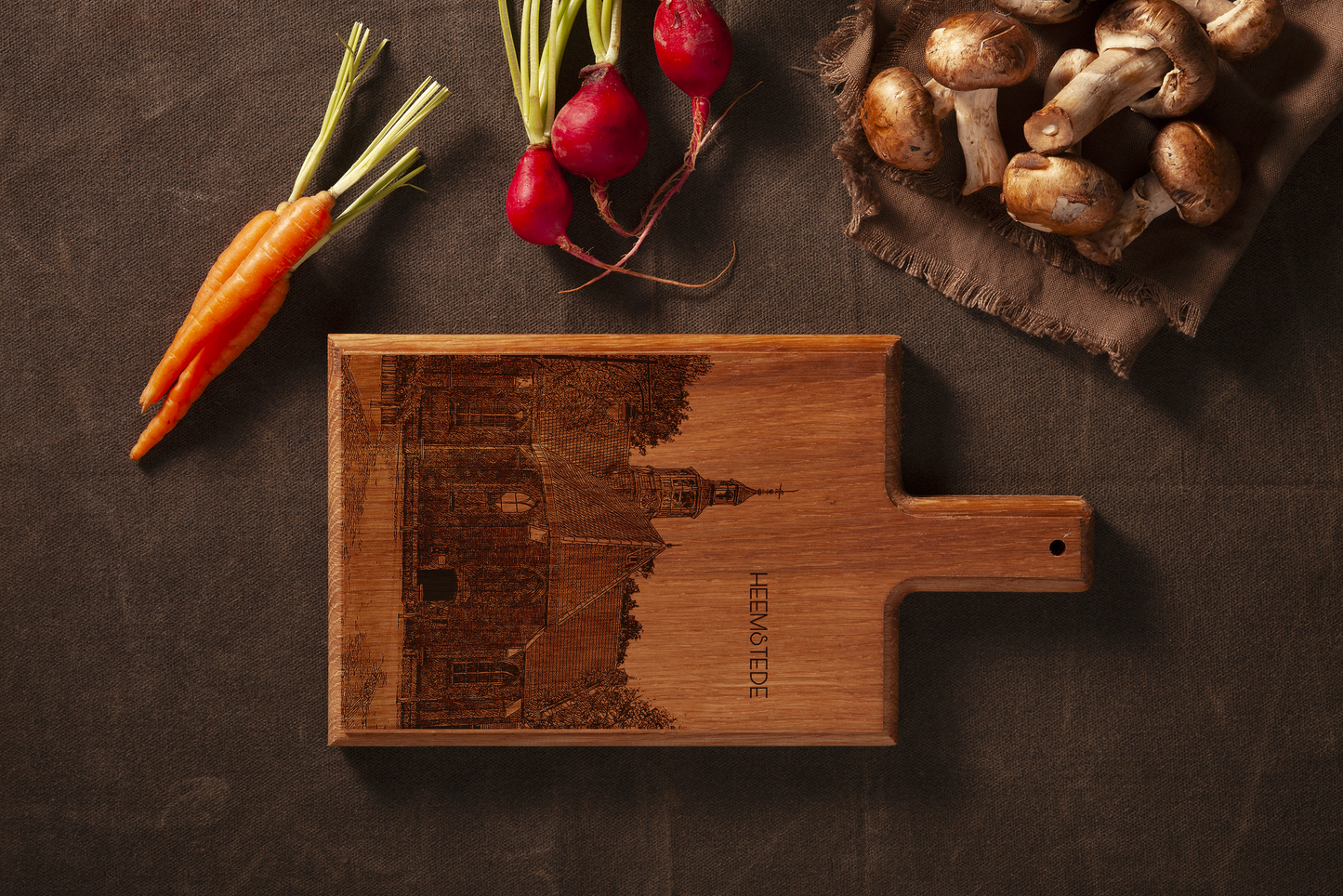 Heemstede Oude Kerk – Handmade Beechwood Serving & Cheese Board (28 × 15 cm)