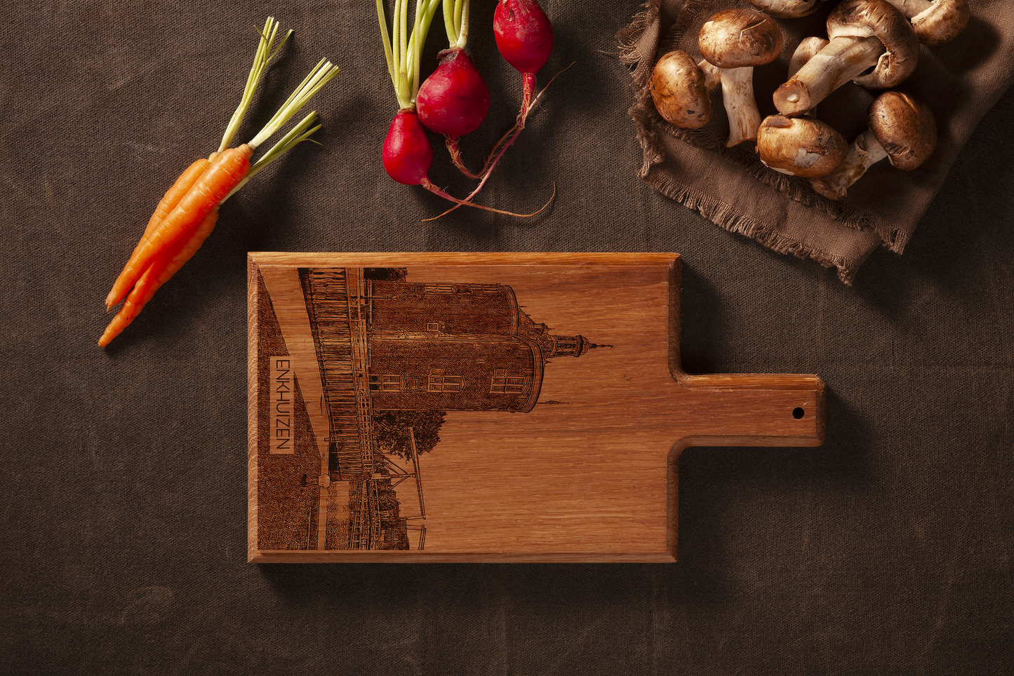 Enkhuizen – Handmade Beechwood Serving & Cheese Board (28 × 15 cm)
