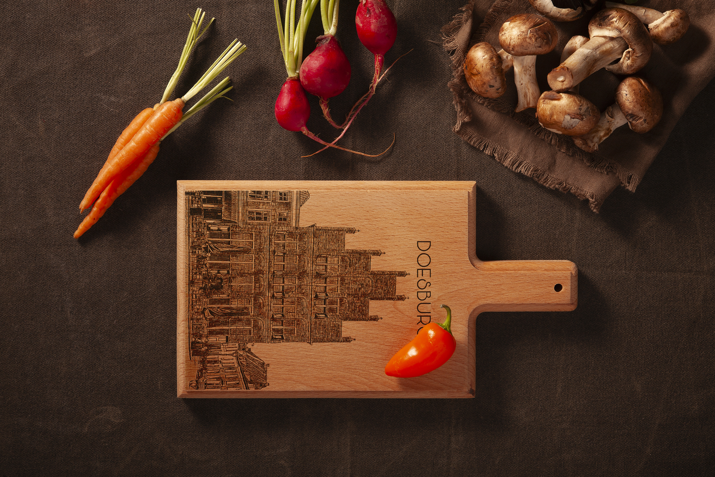 Doesburg – Handmade Beechwood Serving & Cheese Board (28 × 15 cm)