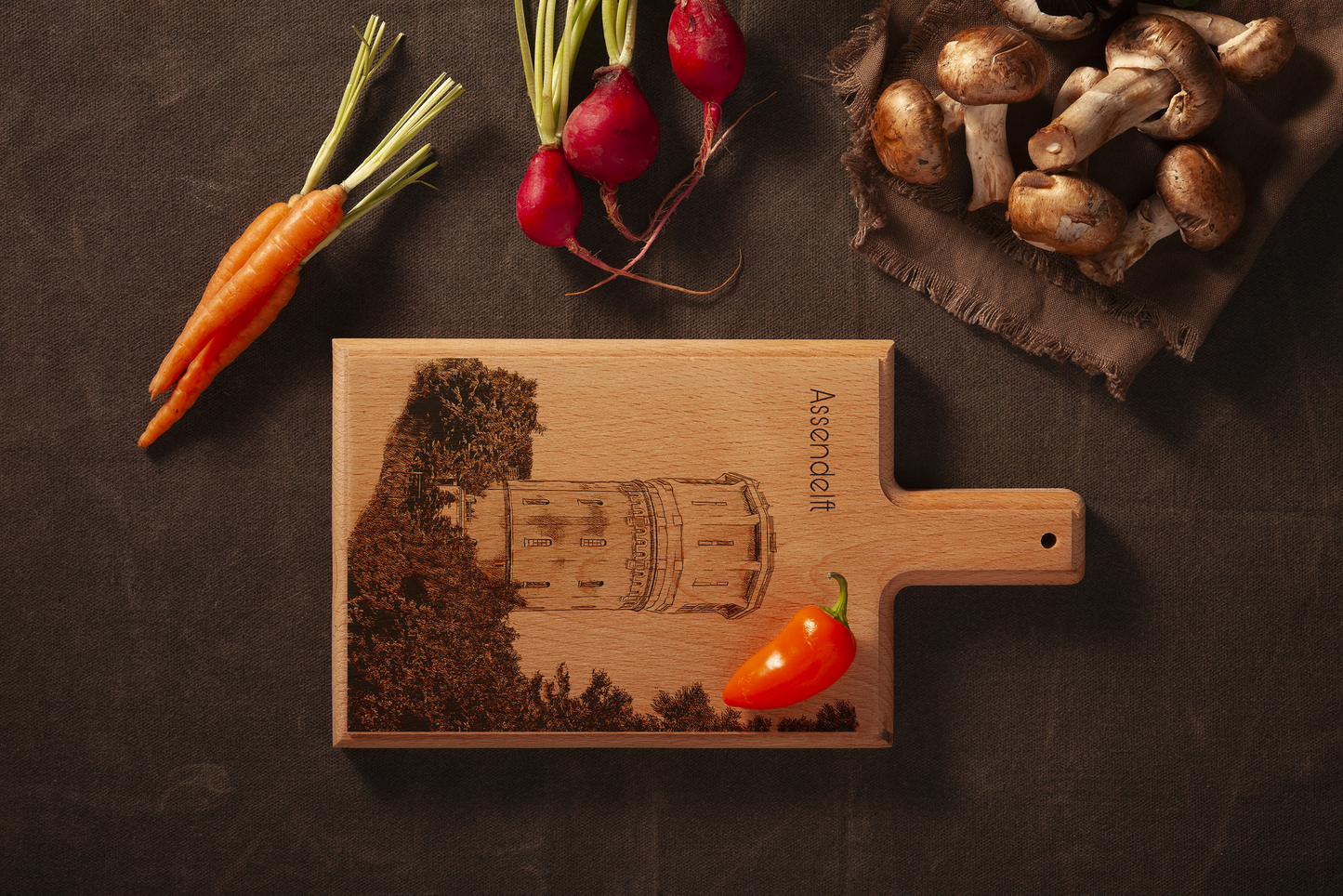 Assendelft Watertoren Cheese Board - Beech Wood