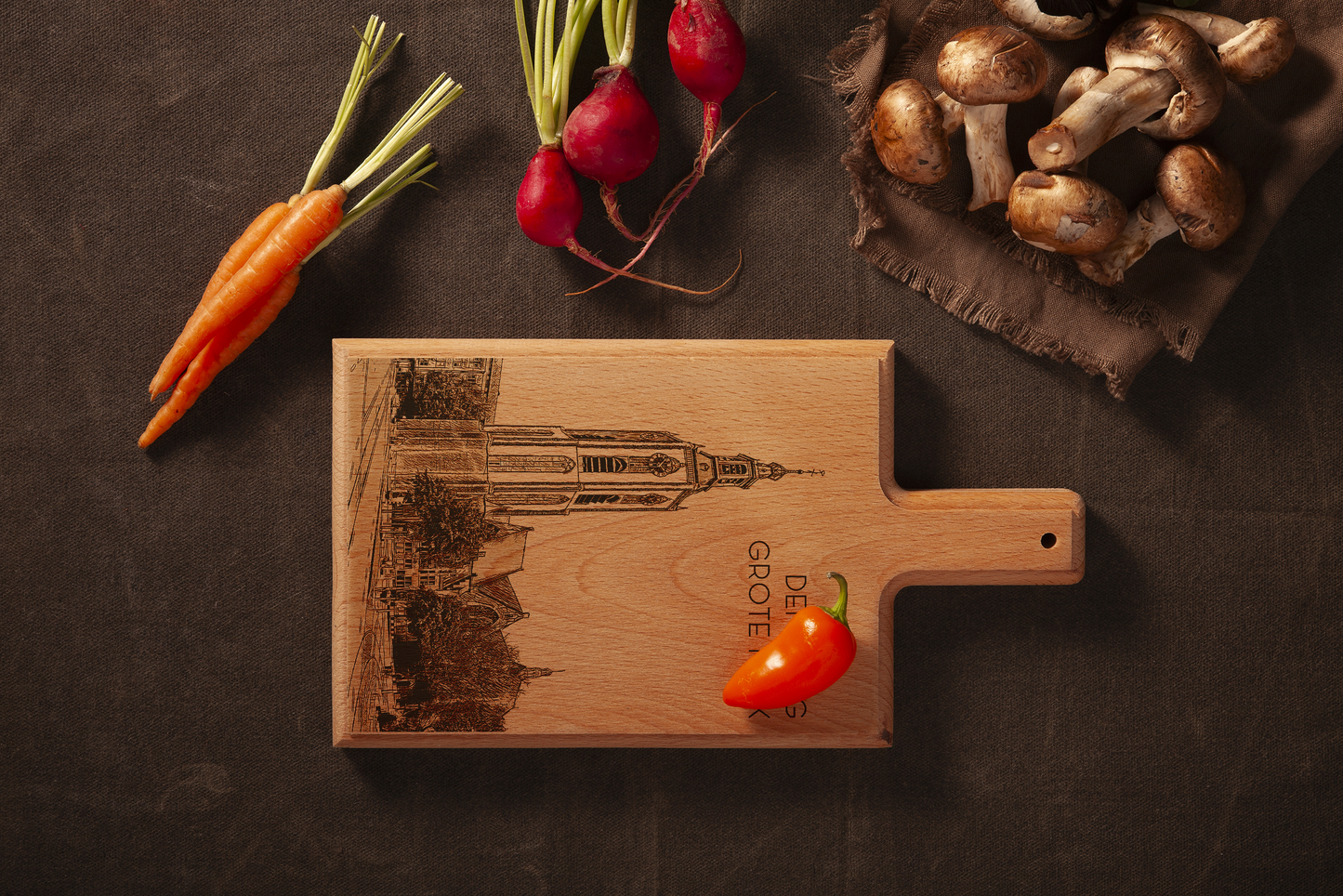 Den Haag Grote Kerk Cheese Board - Beech Wood