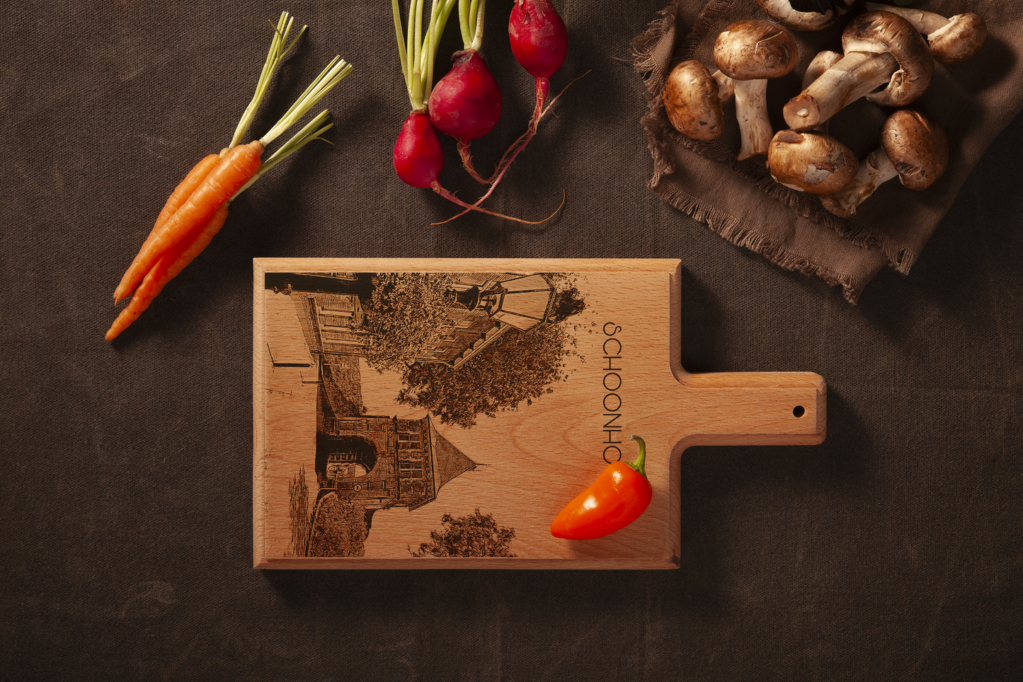 Schoonhoven – Handgemaakte Beukenhouten Serveer- & Kaasplank (28 × 15 cm)