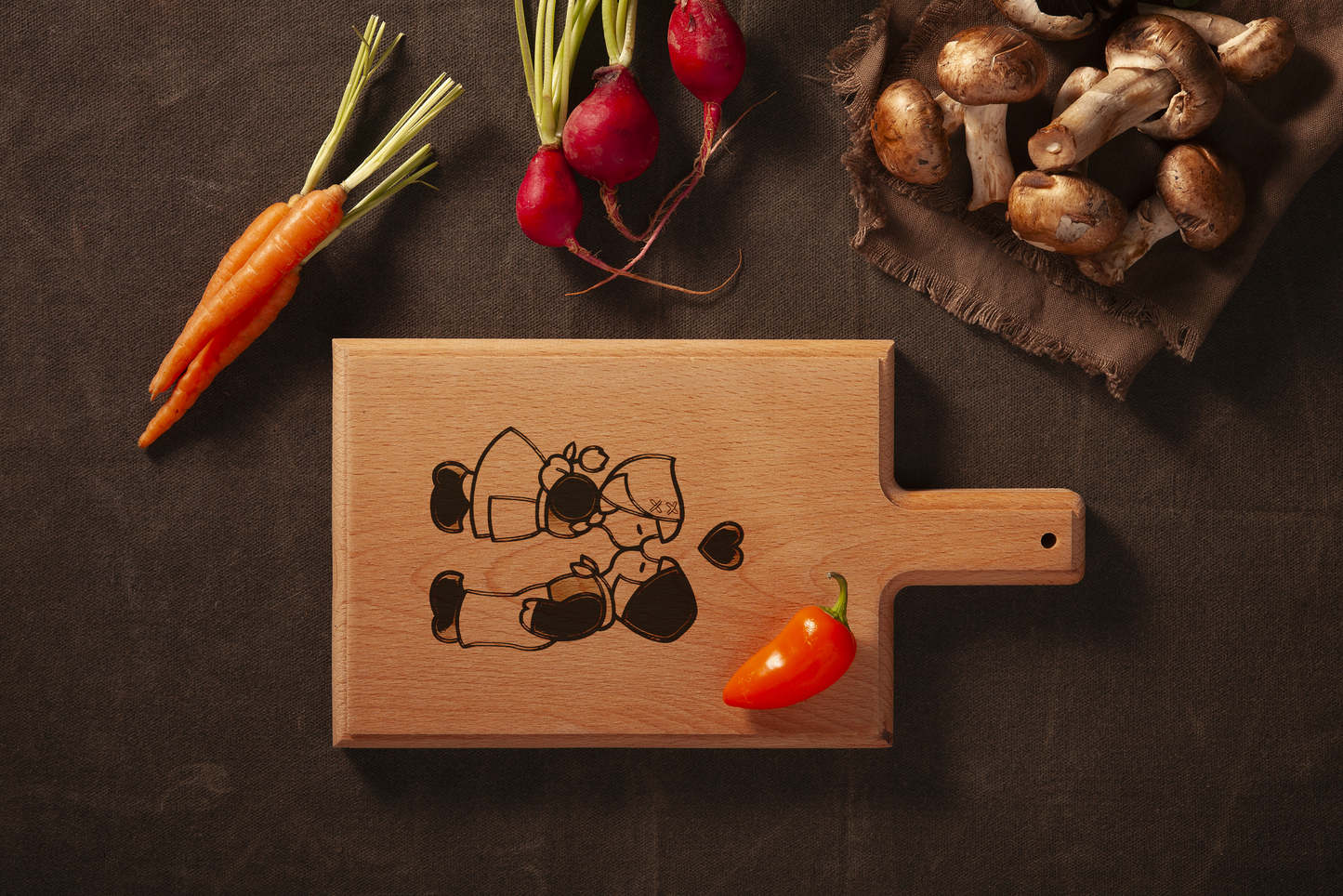 Nederlandse Kus Kaasplank - Beukenhout