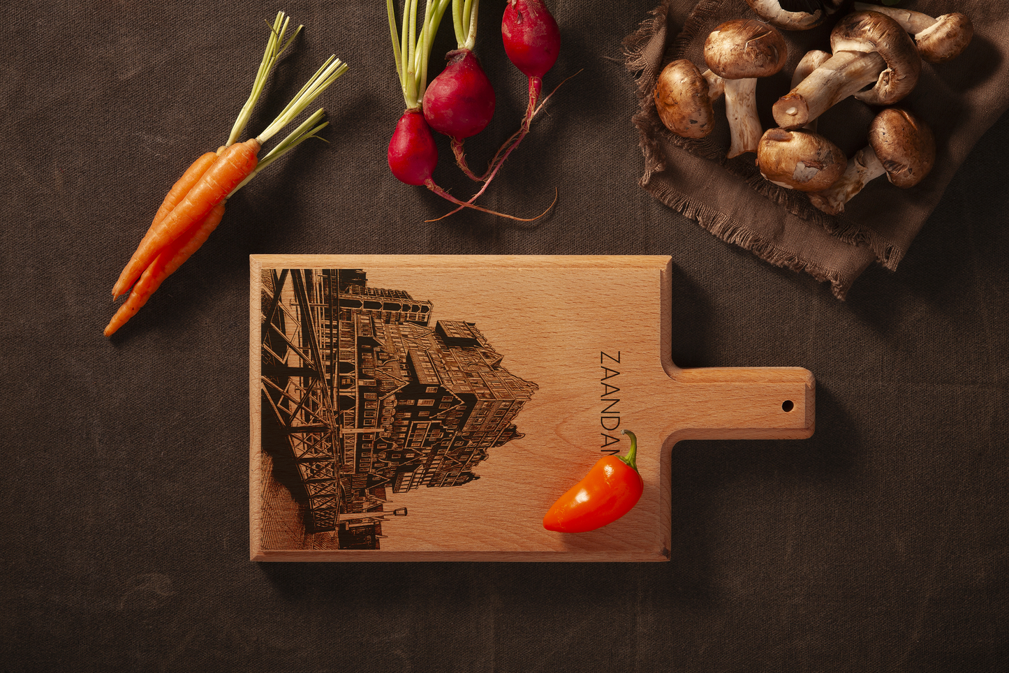 Zaandam – Handmade Beechwood Serving & Cheese Board (28 × 15 cm)