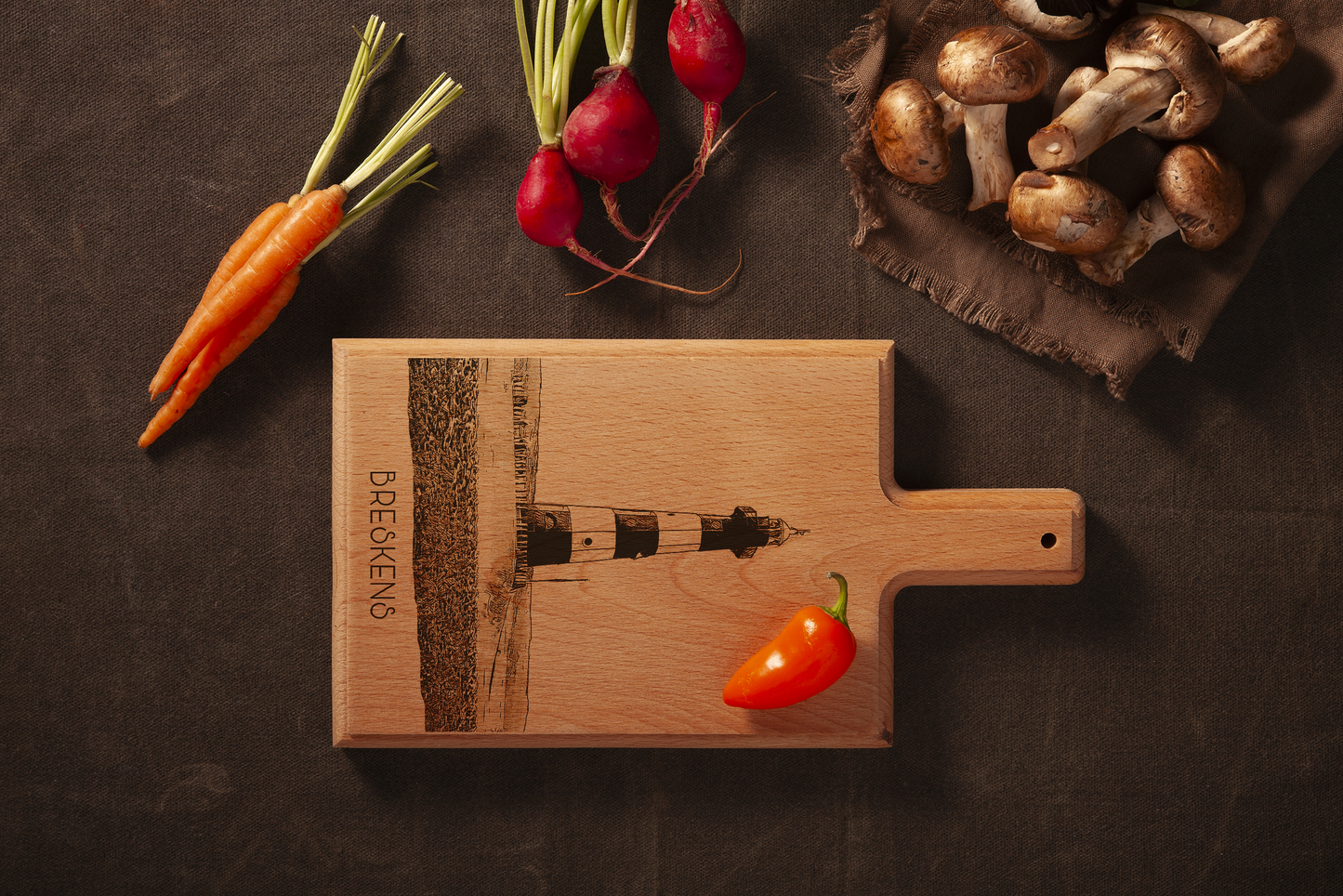 Breskens Vuurtoren Cheese Board - Beech Wood