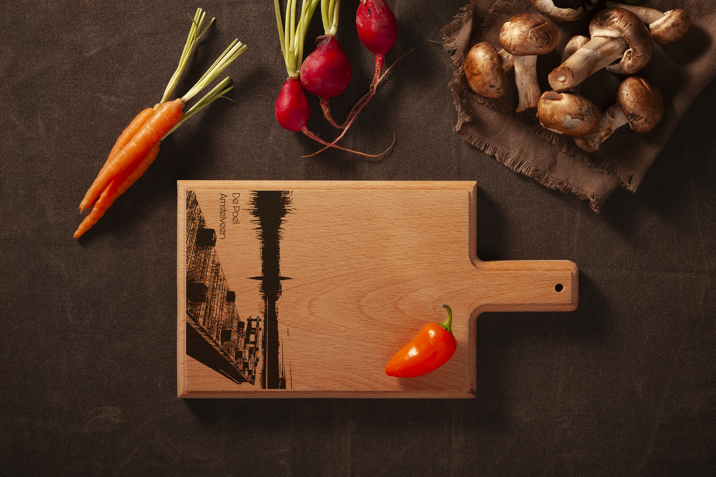 Amstelveen De Poel Cheese Board - Beech Wood