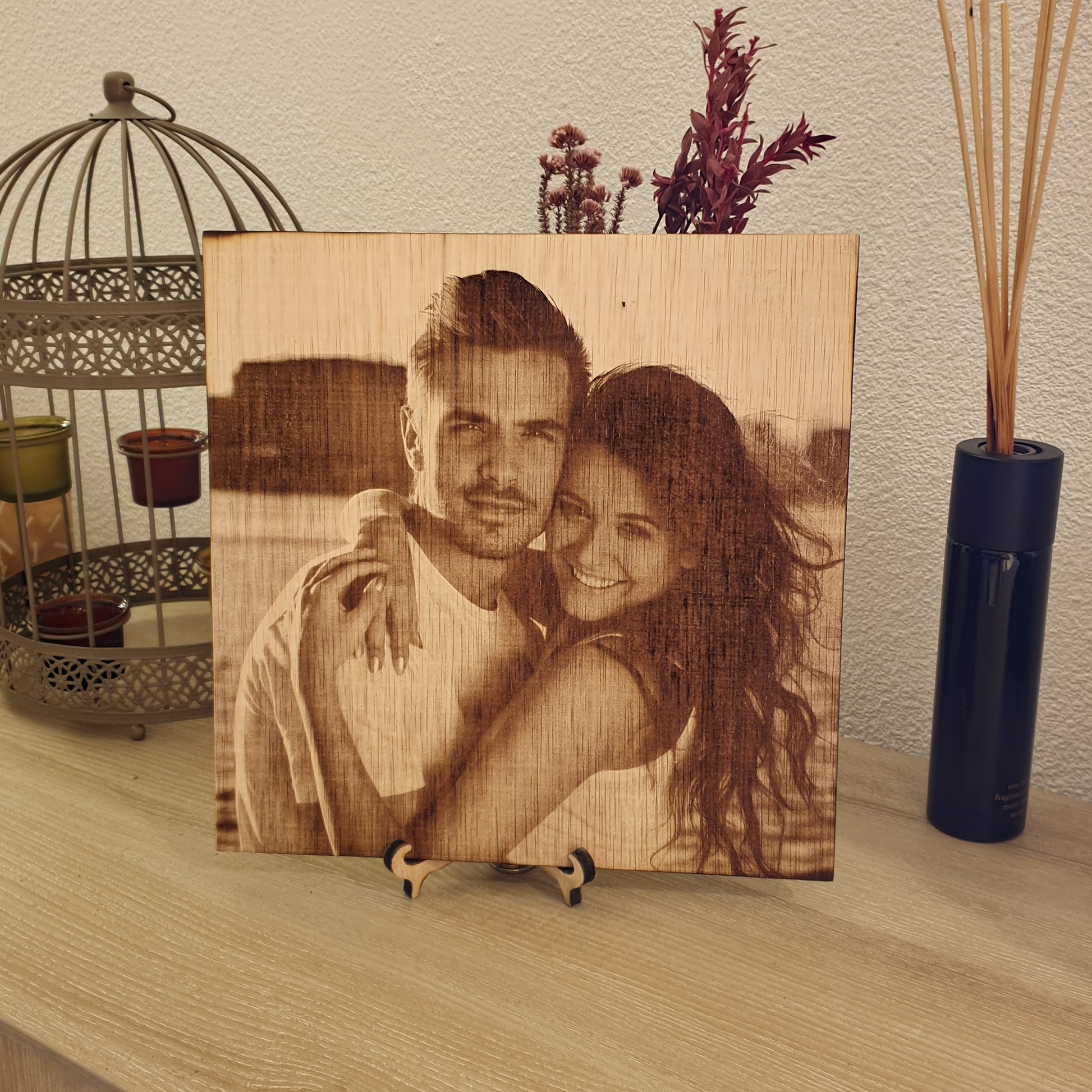 Example of a Family Photo Transferred onto Wood